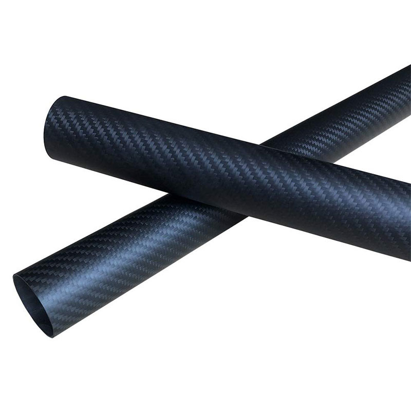 UV Resistant Lightweight Roll Wrapped Prepreg 100% 3K Carbon Fiber Tubes