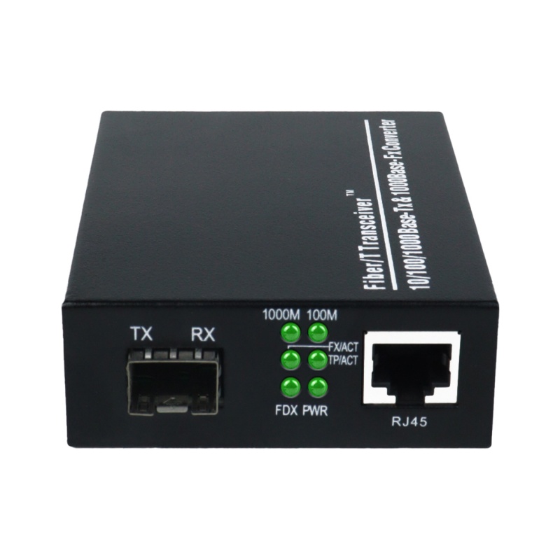 Store-and-Forward FTTH Fiber Optic Transceiver with 10 and 10/100/1000 Base T X Port