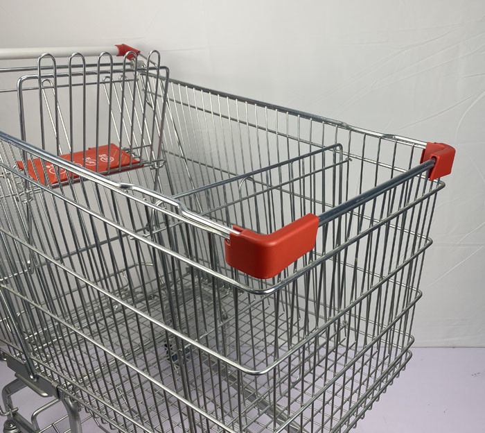 210 Liter German Large Shopping Trolley One Stop Shopping Cart With Foldable Beer Rack