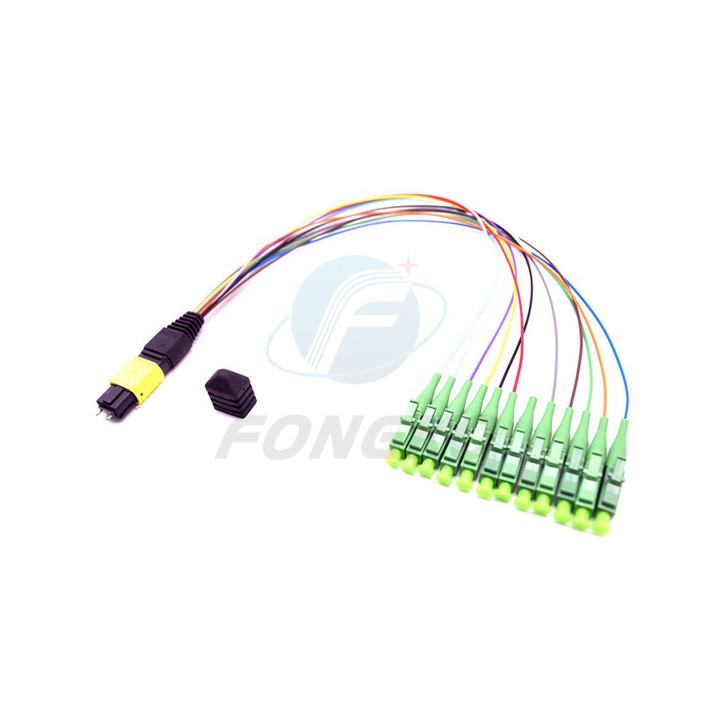 Single Mode 12 Fiber Optical MPO To LC FC SC ST Connector