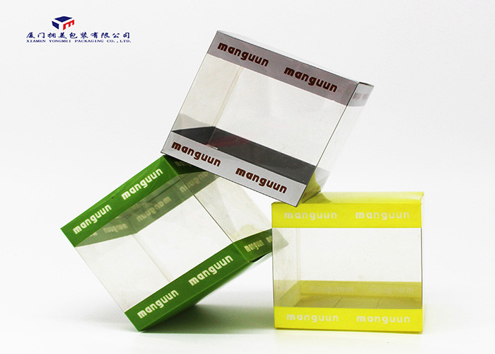 Custom Printed Clear Rigid PVC Packaging Boxes Square Shape High Durability
