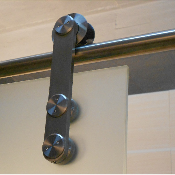 Customized Tempered Glass Door 12mm Thickness With Stainless Steel Handle