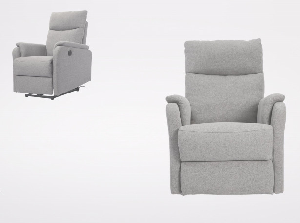 Fine Linen Lumbar Heating Massage Manual Recliner Seat Sofa Wall Hugger 3 Seater