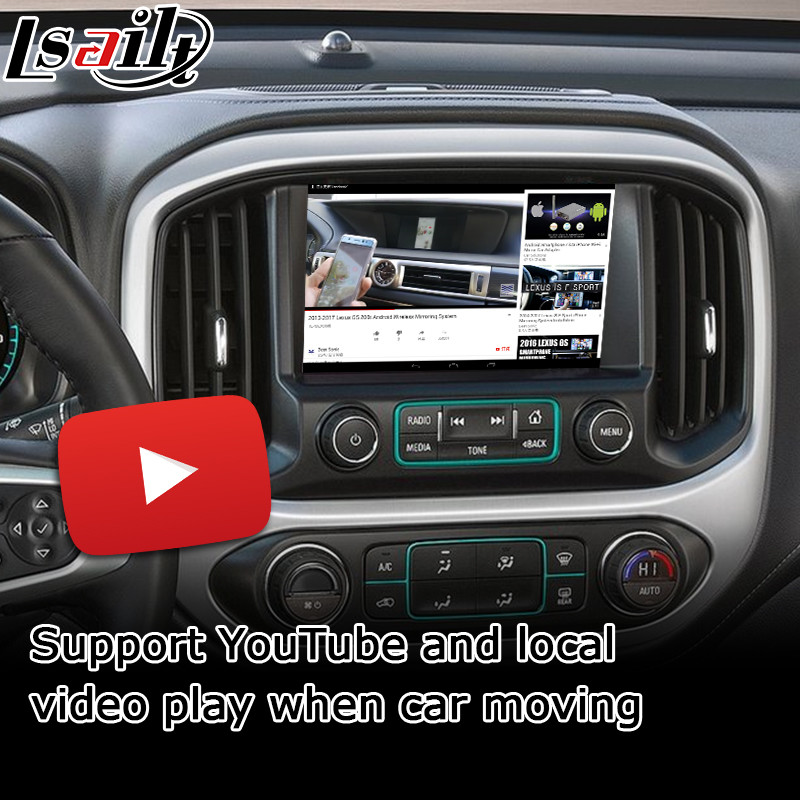 Carplay interface for GMC Canyon Chevrolet Colorado android auto youtube play video interaface by Lsailt Navihome
