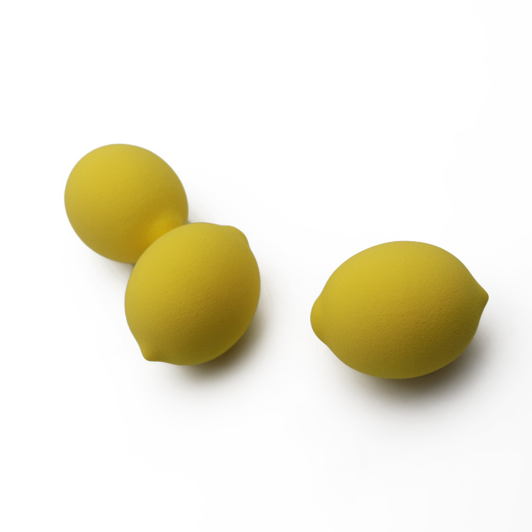 3pcs Texture Lemon Shape Cosmetic Sponge Puff Set