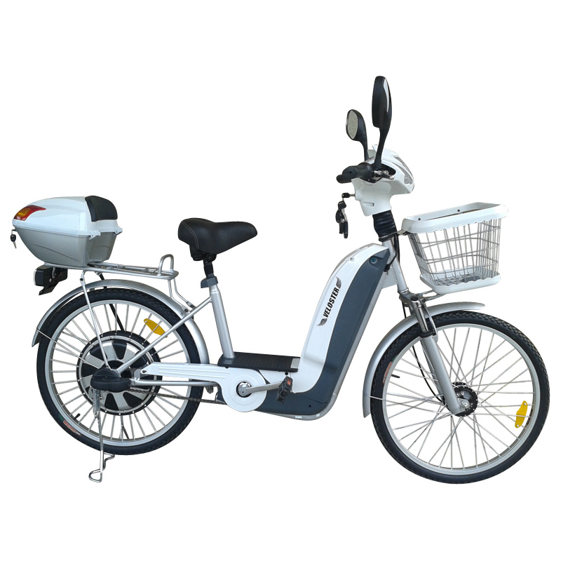 Single Speed 12AH 48V Battery Electric Bike With Steel Suspension Front Fork