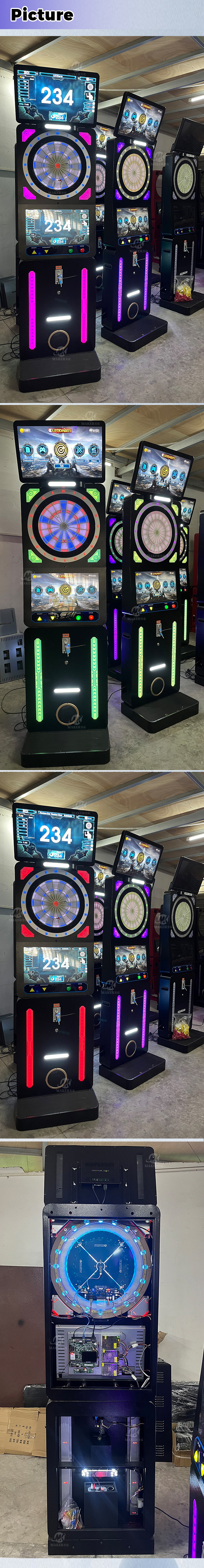 66cm Length Electronic Dart Machine 100-240v Leodarts Shoot Machine For Playground
