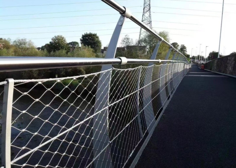 30mm*30mm Balustrade Cable Mesh With Ferruled Connection Wire Rope Mesh