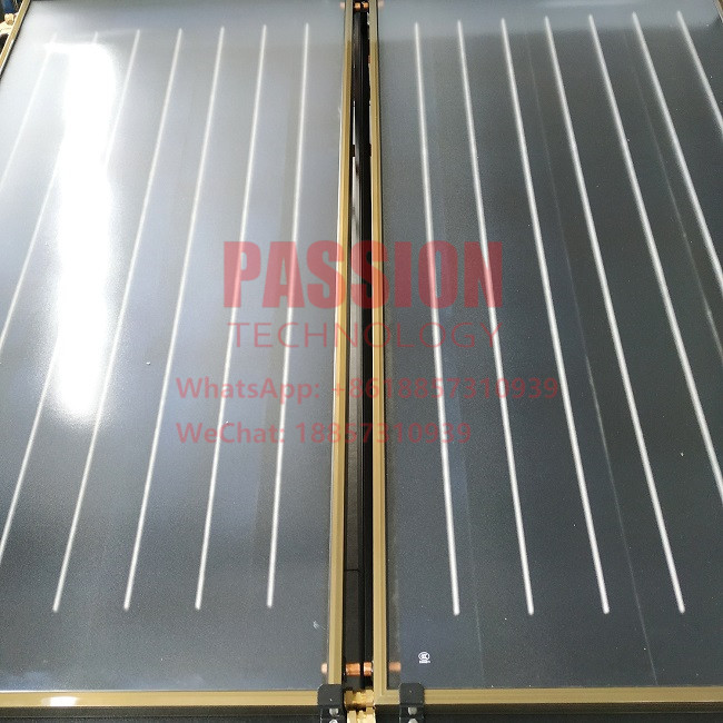 Red Copper Flat Plate Solar Collector 250L Compact Pressure Solar Water Heater