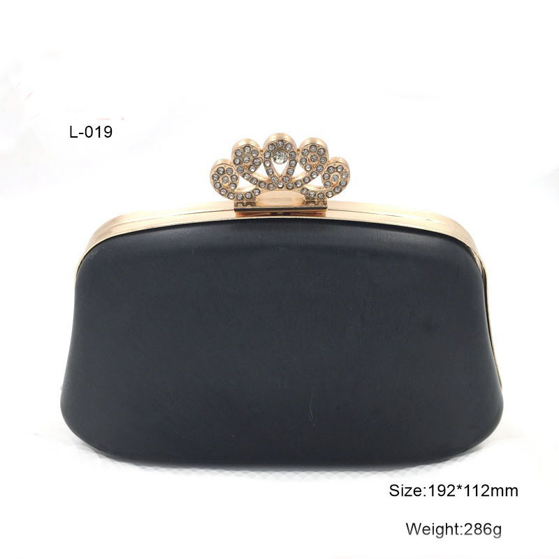 Fashion high quality handbag hardware accessories metal wallet frame plastic box
