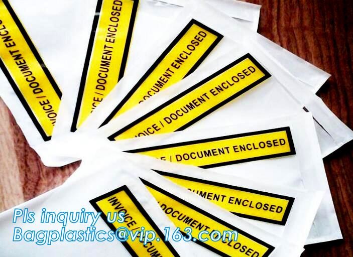TNT DHL shipping packing list document envelopes, packing list padded envelope, tamper proof express use plastic packing