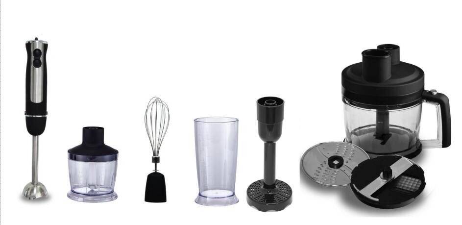 Powerful DC motor Immersion Hand Blender, Stainless steel blender and blade, Turbo button
