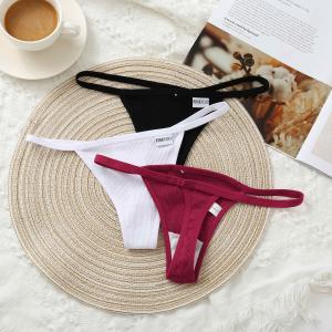 China Breathable Sexy Cotton Undies 50kg 60kg Sexy T Pants Women Lady Thongs on sale