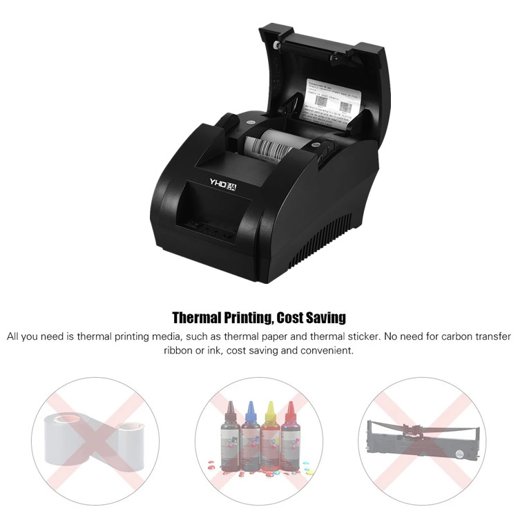 Small 58mm Thermal Printer USB Support ESC POS Windows Linux System