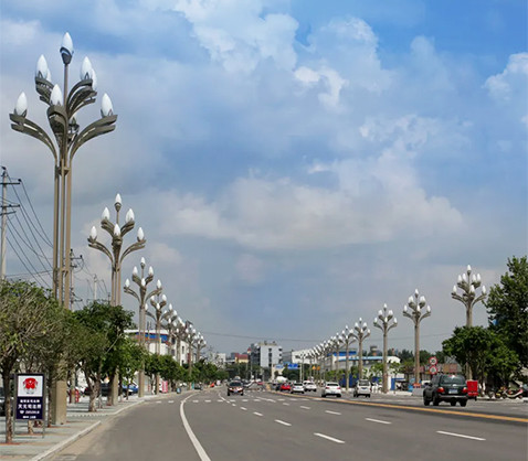 High lumen Led Street Light Applied To Residential Municipal Engineering Projects combined lighting series