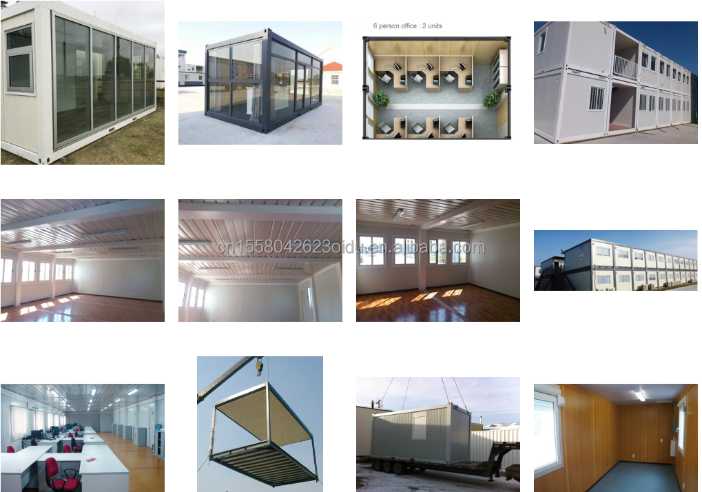 Galvanized Steel Square Tubes Container Houses 20ft Custom Flat Packaging Quick Installation Wooden Container Prefabricated House Garden Office