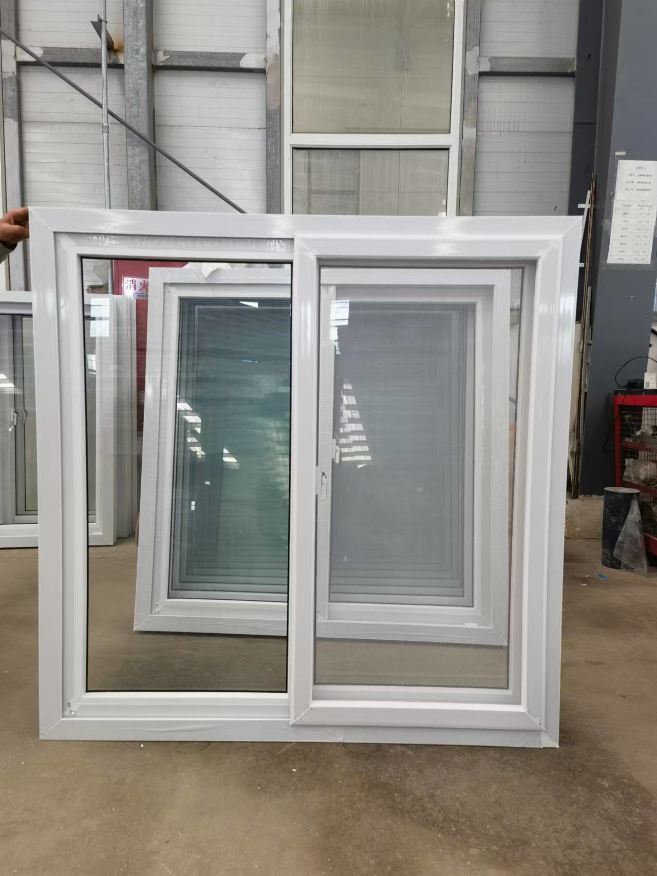 80mm Pvc Design Upvc Double Glazed Sliding Windows
