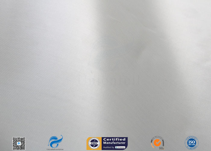 Grey PVC Coated Fiberglass Fabric , Waterproof Fiber Glass Cloth