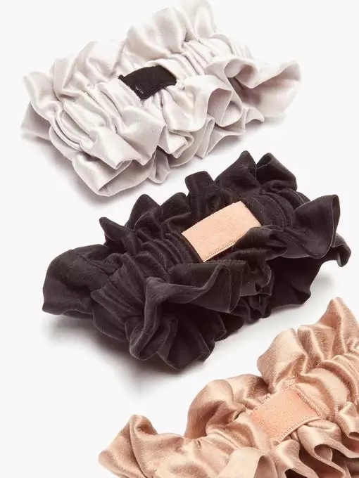 Colored Washable Silk Scrunchie , 19 Momme Stretchy Hair Ties For Girls