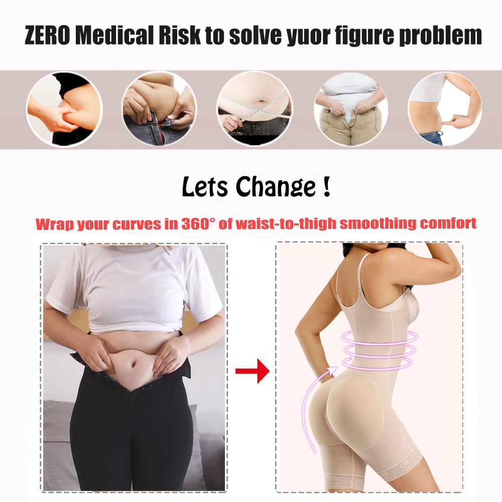 HEXIN 2021 Breathable Bodysuit Shapewear Butt-Lifter Waist-Trainer and Tummy Control