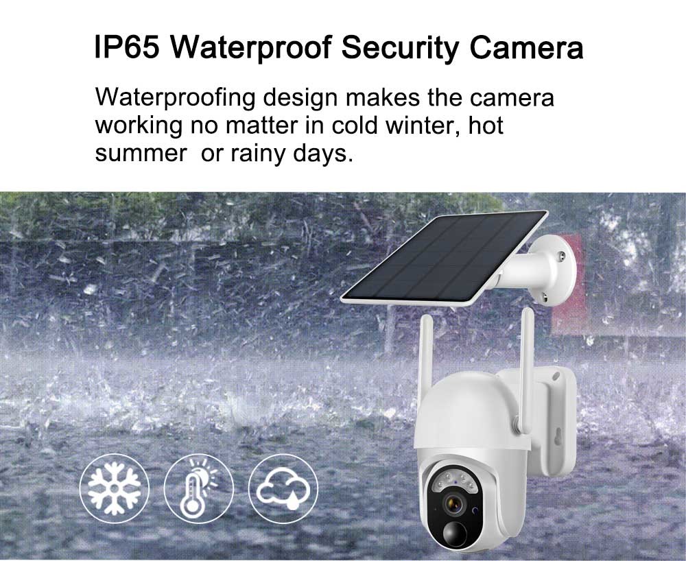 4G Outdoor PTZ Surveillance Camera 360 Degree Swiveling Wireless PIR Full Color