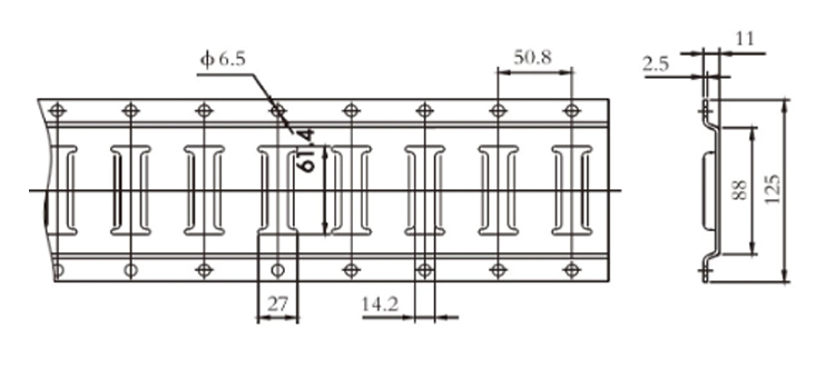 Steel Trailer Horizontal Cargo Control E Track Galvanized or Stainless Steel Body Parts for OEM Service and Performance