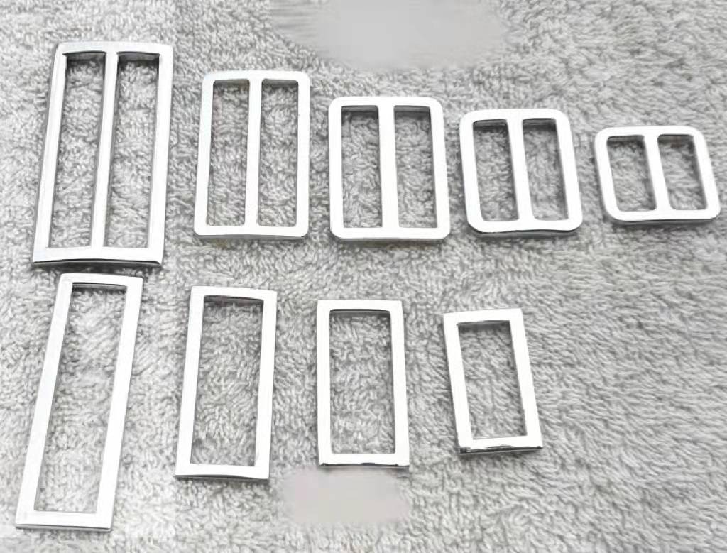 Alalamu Heavy Duty Metal Rings Antiwear Rectangular Slide Adjuster Buckle
