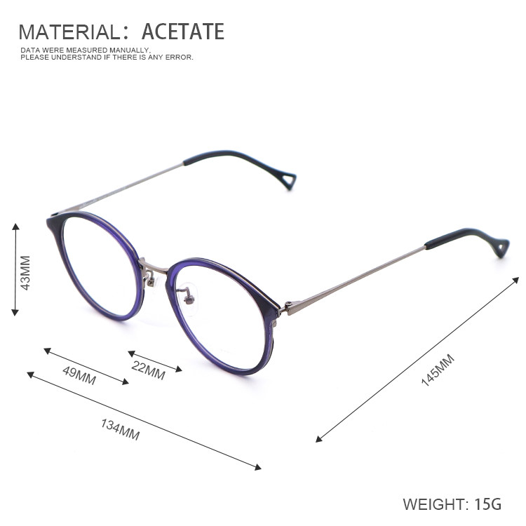 High End Vintage Wood Grain Acetate Artisanal Glasses Frame MR 8006