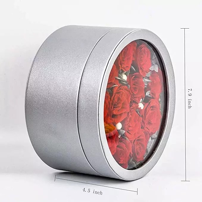 Forever Preserved Real Roses in a round box, Long Lasting Luxury Roses that last a year rose gift