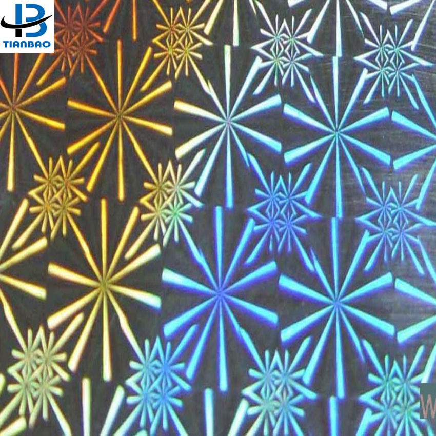 PET Cold Foil Film Aluminum Metalized PET Holographic Film for Exhibition Glitter Film