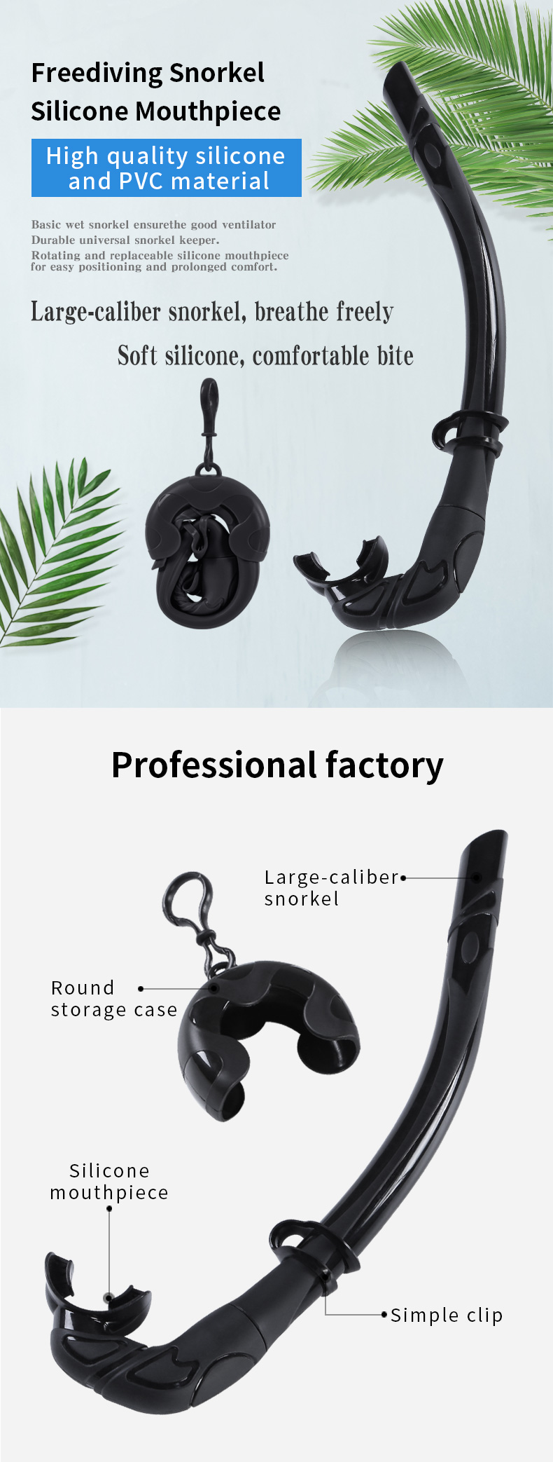 Low Volume Scuba Diving Equipment Set with Silicone Snorkel Mouthpiece Diving Mask