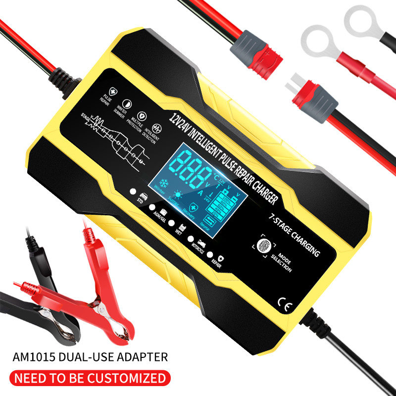 LED Display 6V 12V 24V Lead Acid Battery Pulse Repair Charger