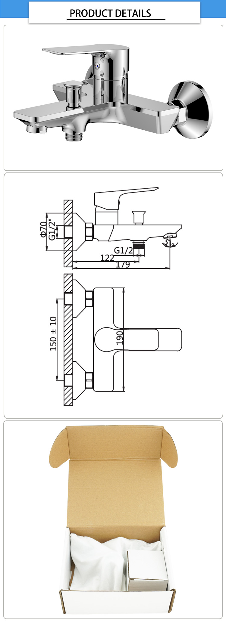 CE 35mm Bath Shower Mixer Set With Shower Head Diverter