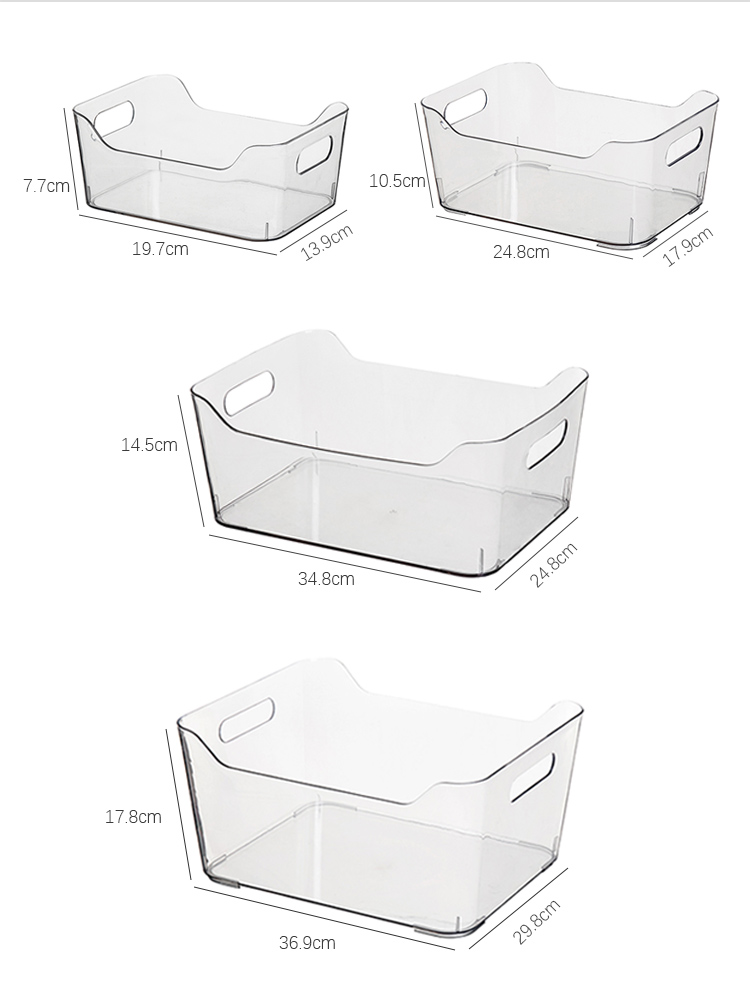 19.7x13.9cm Transparent Plastic Storage Boxes Plastic Storage Organizer