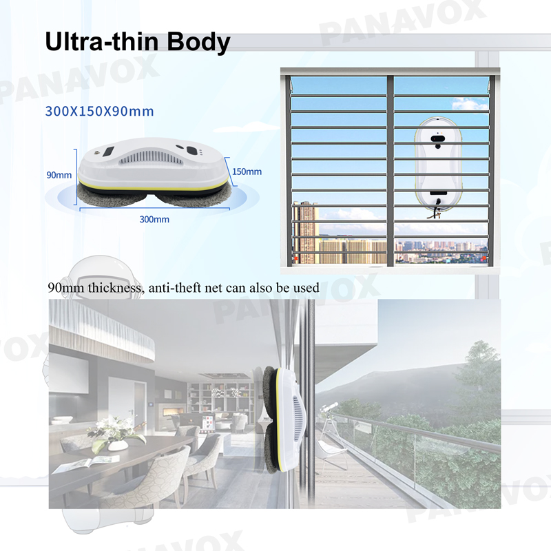 Path Planning Window Cleaner Robot 72W AC110 - 240V Intelligent Window Cleaning Robot