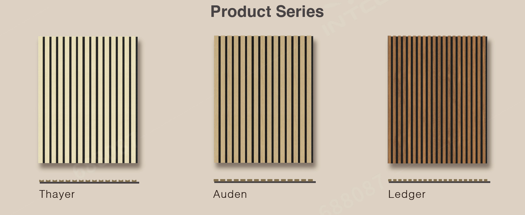 100% Polyester+MDF With Veneer Acoustic Board Square Shape Soundproofing