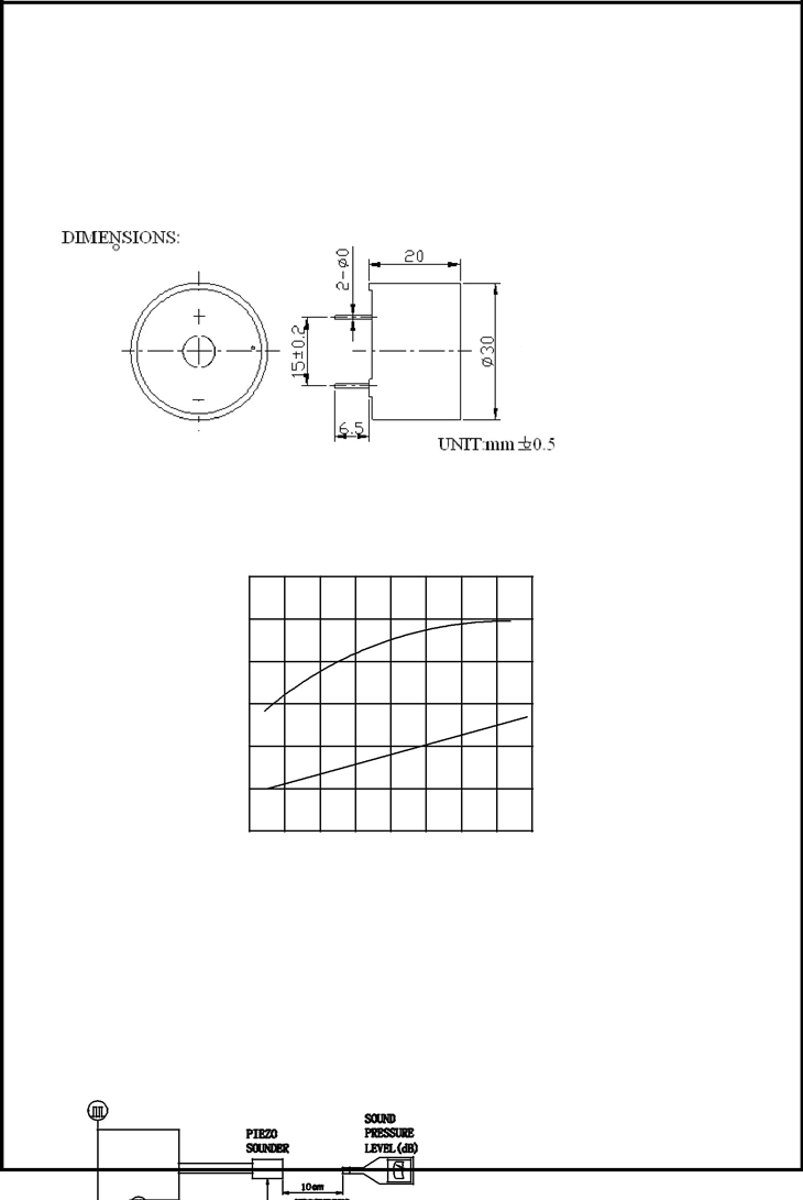 30*20mm piezo buzzer DX-3020TD12PA