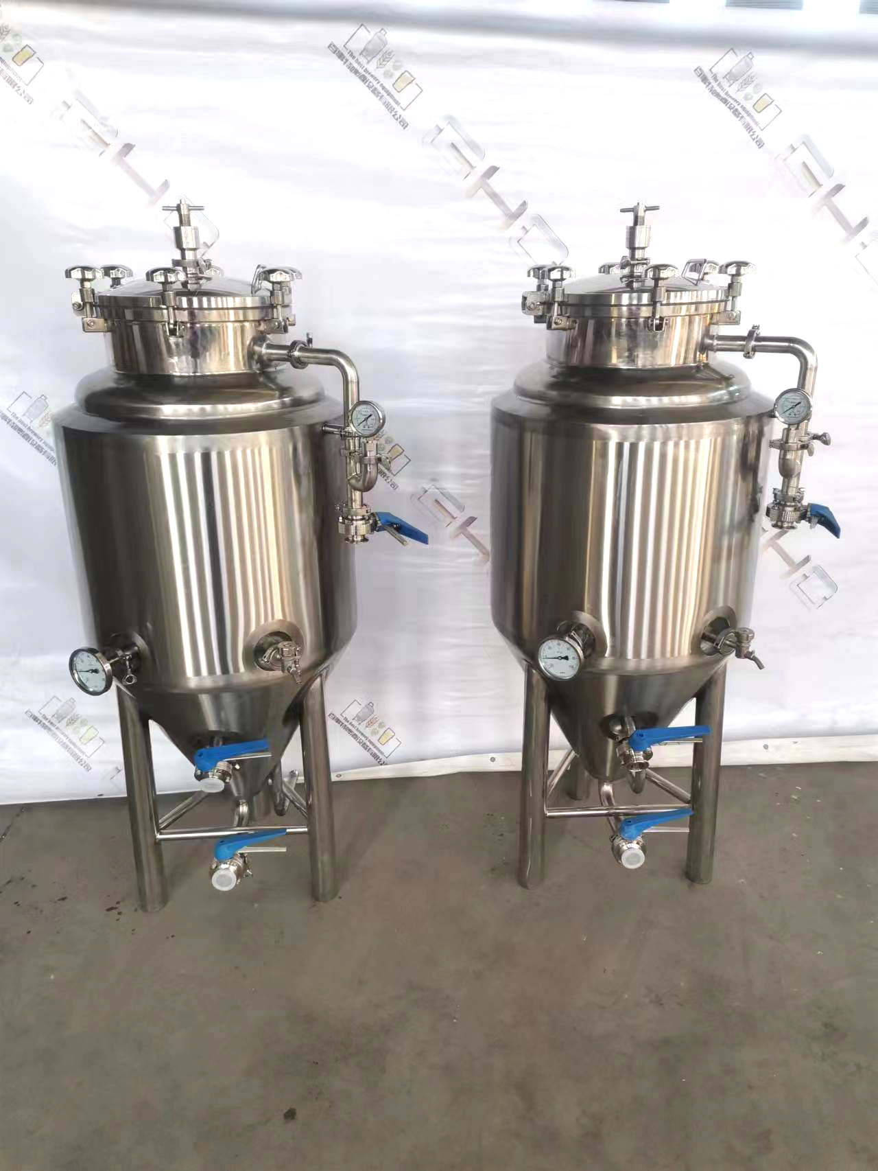 GHO 100L Home Brewery Stainless Steel Jacketed Conical Beer Fermenter Tank with 100 KG
