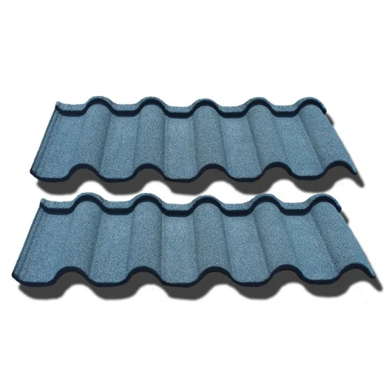 Groove /Golan Tile Frosts Green Color Stone Coated Tile 0.45 AZ70 Stone Coated Metal Tile 50 years Warranty Wave Tiles