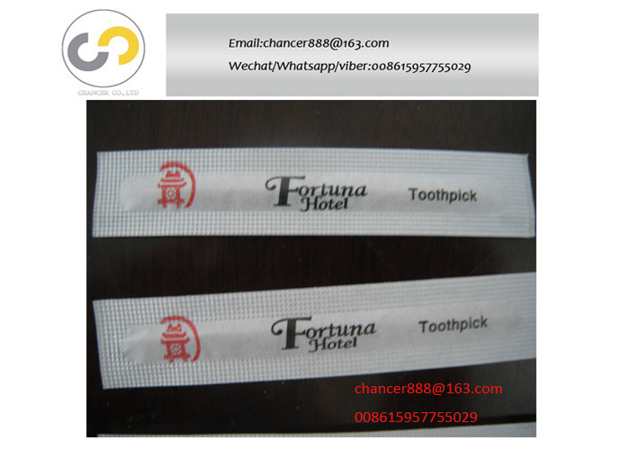 Four side sealing paper film chopstick / toothpick packing packaging machine with printing
