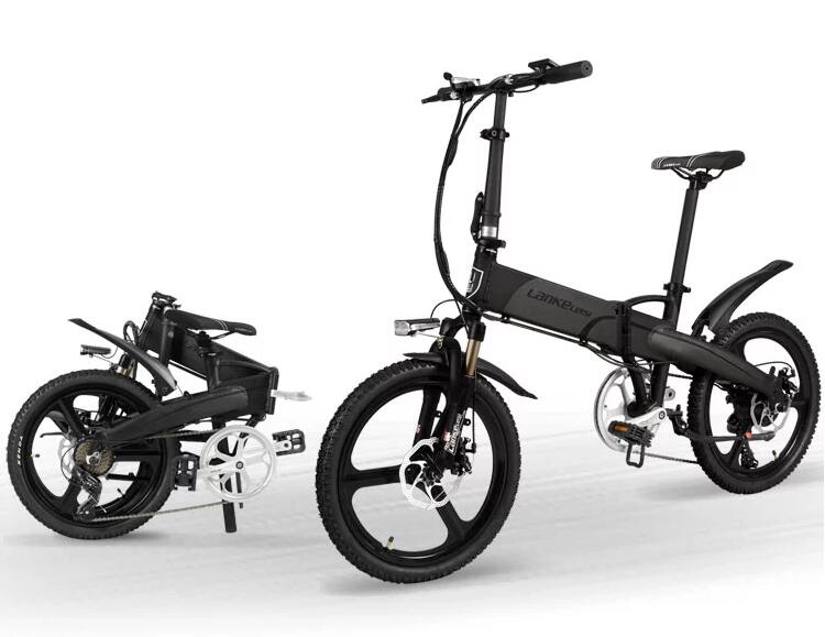 CE 20 Inch Foldable Electric Bike With Removable 48V 10AH L G Lithium Battery