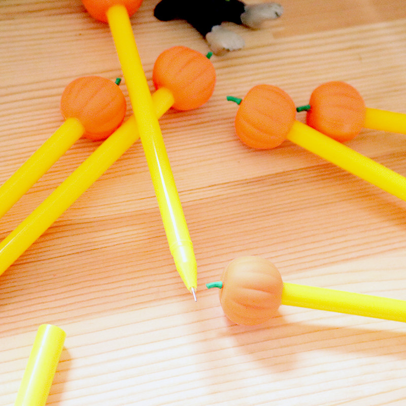 0.5mm Cute Pumpkin Shape Neutral Signature Pen Creative Halloween Gift Gel Pen