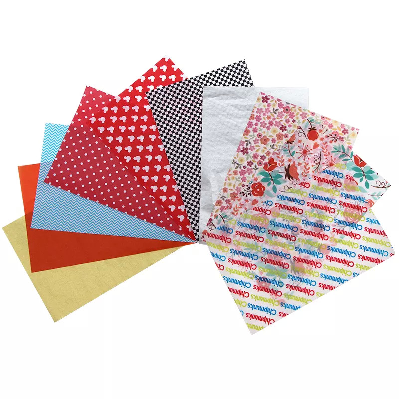 Rhombic Colorful Floral Printed Art Palm Tree Tissue Paper Wrap With Custom Printing