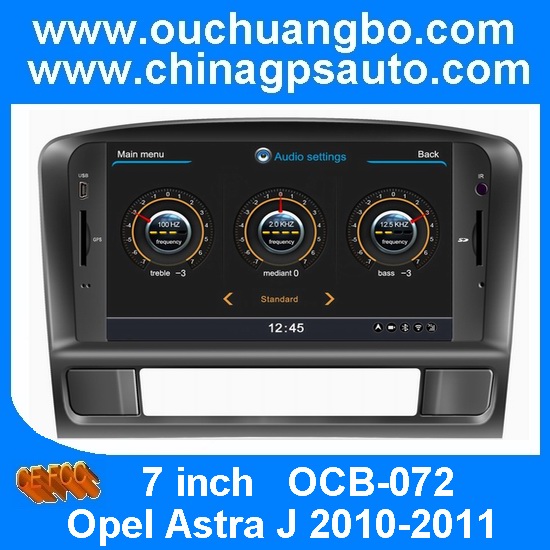Ouchuangbo car GPS for Opel Astra J 2010-2011 with 1G CPU 1080P 3G Host HD S100 screen audio video player