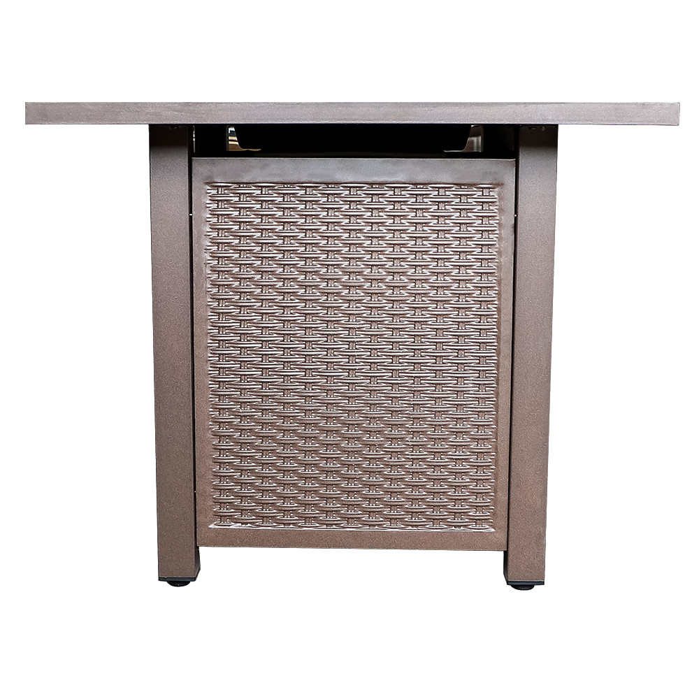 Outdoor Propane 50,000 BTU Square Gas Fire Pit For Patio Garden Backyard