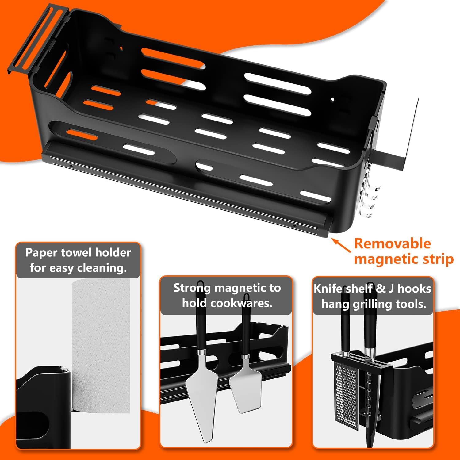 Griddle Caddy for 28"/36" Blackstone Griddles Prep Cart Space-saving Grill Caddy