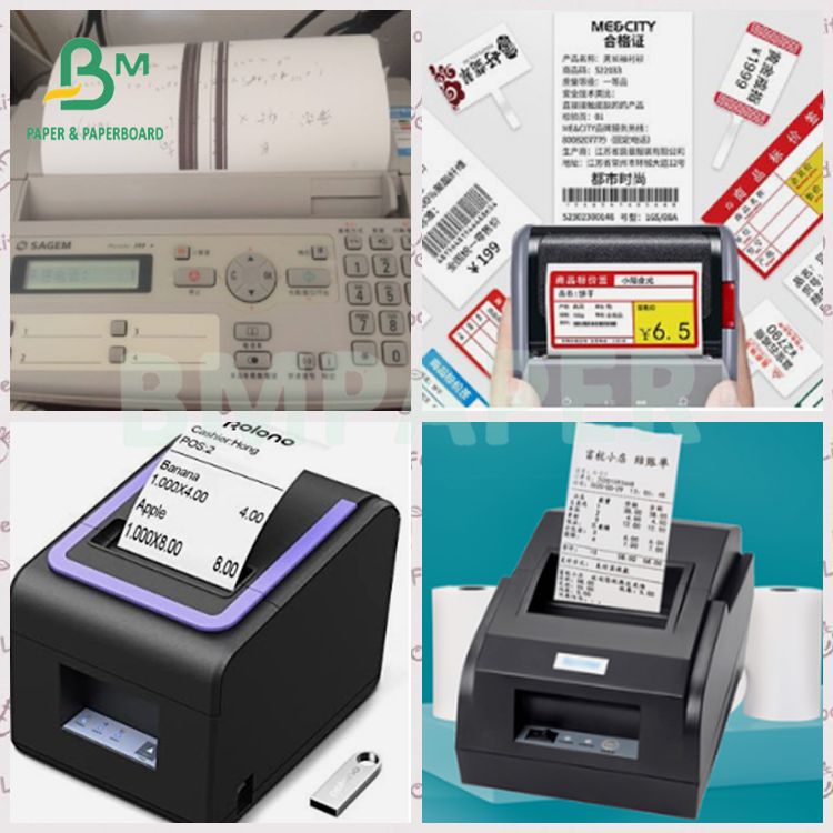 55gsm 80mm * 75m Blank White POS Receipt Thermal Paper Jumbo Roll