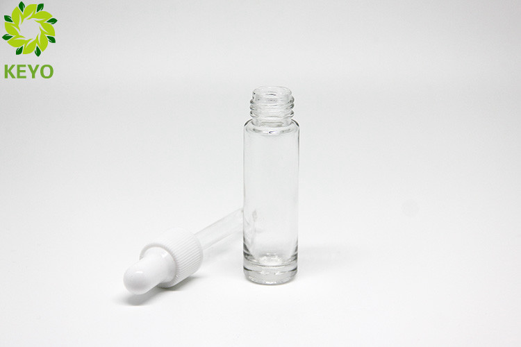Thick Bottom Clear Glass Foundation Pump Bottle 10ml Corrosion Resistant