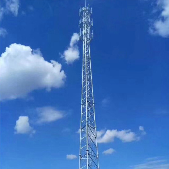 50m Q235 Steel GSM Self Supporting Radio Tower For Park