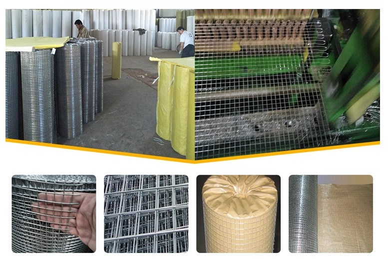1/4'' 1/2'' Wide Stainless Steel Welded Mesh Screen Rolls with Square Hole